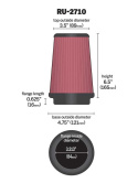 K&N Filters RU-2710 Universal Sportluftfilter