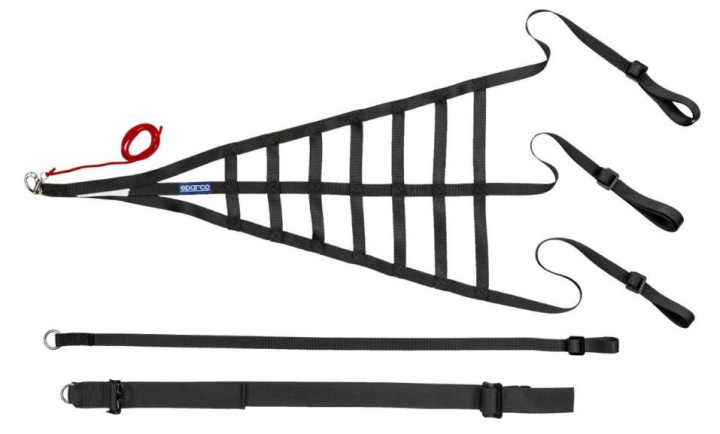 SCO002193NR Säkerhetsnät Svart Quick Release FIA 8863-2013 Sparco