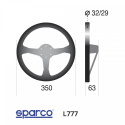 Sparco L777 350mm Läder 3-ekrad