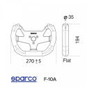 Sparco F-10C Aluminium/Mocka 5-ekrad