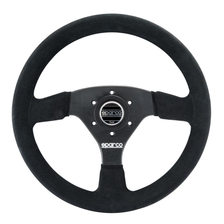 Sparco R323 Racingratt Mocka 330mm i gruppen Interiör / Rattar & Nav / Sportrattar & Trärattar hos DDESIGN Scandinavia AB (SCO015R323PSNR)