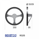 Sparco R325 350mm Mocka 3-ekrad