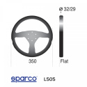 Sparco L505 350mm Läder/Mocka 3-ekrad