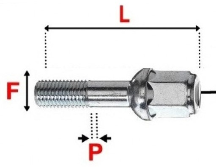 Hjulbult M12x1.5 / M14x1.5 Sfärisk / Radie Sparco i gruppen Exteriör / Fälgar & Däck / Hjulbultar & Muttrar & Pinnbultar / Hjulbultar hos DDESIGN Scandinavia AB (SCO249BSM)