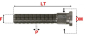 SCO249PPM1203 Pinnbult M12x1.5 / Splines 14,2mm Sparco (1)