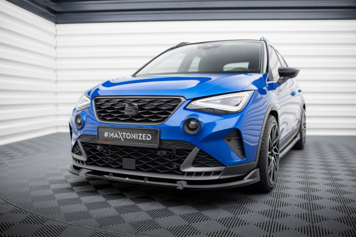 Seat Arona FR Mk1 Facelift 2021+ Frontläpp / Frontsplitter V.1 Maxton Design i gruppen Välj bilmodell / Seat / Arona MK1 2017+ hos DDESIGN Scandinavia AB (SE-AR-1F-FR-FD1G)