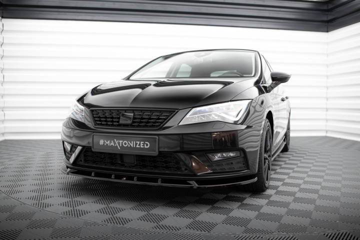 Seat Leon MK3 Facelift 2016-2020 Frontsplitter V.1 Maxton Design i gruppen Välj bilmodell / Seat / Leon Mk3 12-20 / Styling hos DDESIGN Scandinavia AB (SE-LE-3F-FD1G)