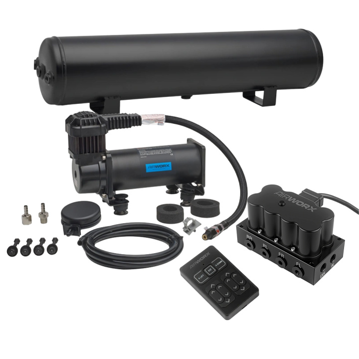 Bygg ditt 4-Vägs Styrsystem Med Fjärrkontroll & Dosa Airworx Suspension i gruppen Universala produkter / Chassi / Luftfjädring / Styrsystem Luftfjädring / Styrsystem - Airworx Suspension hos DDESIGN Scandinavia AB (SET-AWX4MANUELL)