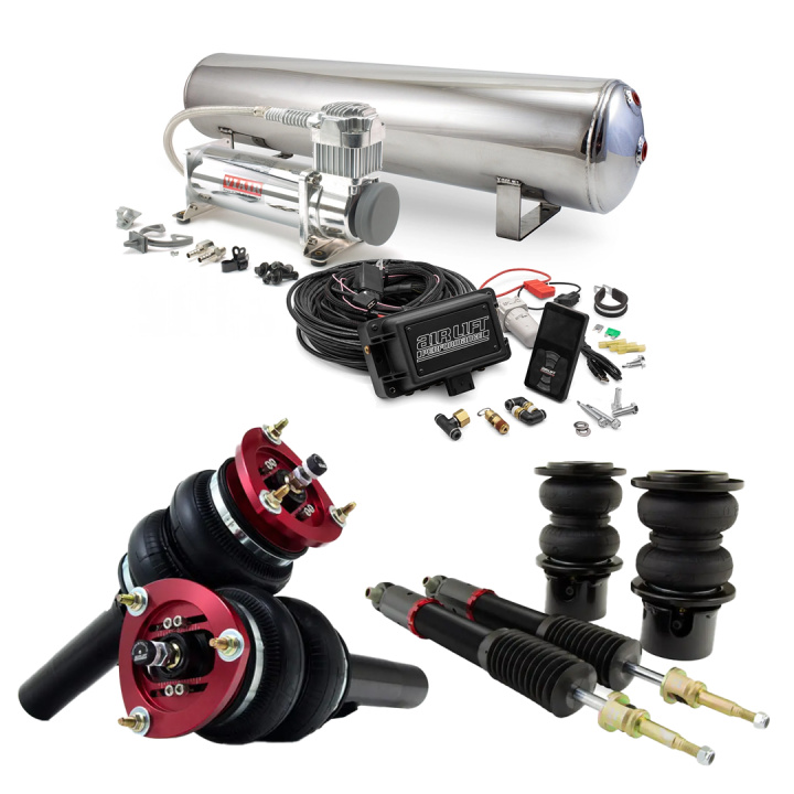 15-24 VW GOLF MK7/MK8 / 15-20 AUDI A3/S3/RS3 Komplett Luftfjädring Inkl. Air Lift 3P Styrsystem Air Lift Performance i gruppen Välj bilmodell / VW / Golf 7 R 12-19 / Chassi / Luftfjädring hos DDESIGN Scandinavia AB (SET-alf78522)