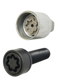 Låsbultsats HR-BVN423 M14x1.50x23 konisk 60° Svart Längd 23mm För fälgar med koniska bultar