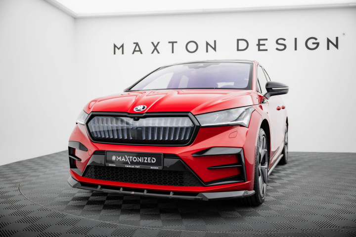 Skoda Enyaq Coupe iV RS 2022+ Frontsplitter V.1 Maxton Design i gruppen Välj bilmodell / Skoda / Enyaq iV 2020+ hos DDESIGN Scandinavia AB (SK-EN-1-RS-C-FD1G)