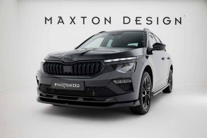 Skoda Kamiq Monte Carlo Mk1 Facelift 2023+ Frontsplitter / Frontläpp V.1 Maxton Design i gruppen Välj bilmodell / Skoda / Kamiq 2019+ hos DDESIGN Scandinavia AB (SK-KM-1F-MC-FD1G)