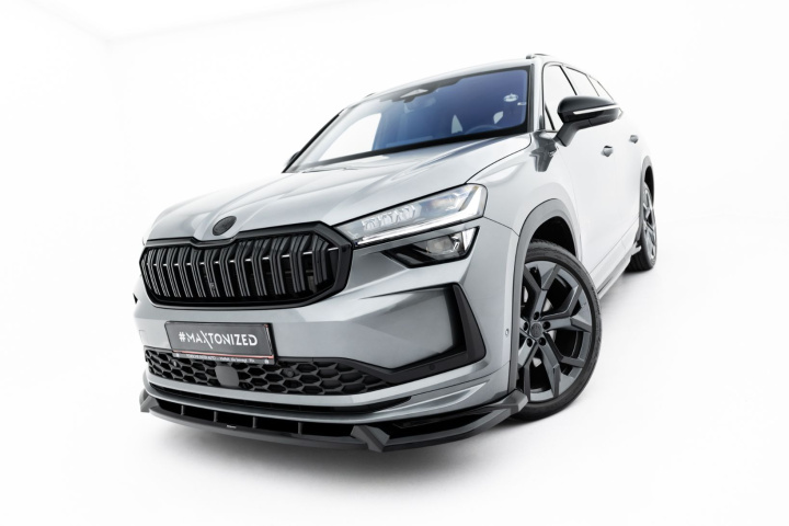 Skoda Kodiaq Sportline Mk2 2024+ Frontläpp / Frontsplitter V.1 Maxton Design i gruppen Välj bilmodell / Skoda / Kodiaq Mk1 (NS7) 2016+ hos DDESIGN Scandinavia AB (SK-KO-2-SL-FD1G)