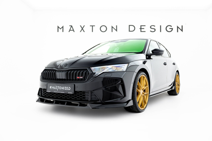 Skoda Octavia RS Liftback / Combi Mk4 Facelift 2024+ Frontsplitter / Frontläpp V.2 Maxton Design i gruppen Välj bilmodell / Skoda / Octavia MK4 20+ hos DDESIGN Scandinavia AB (SK-OC-4F-RS-FD2G)