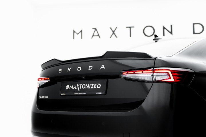 Skoda Superb Sedan Mk4 2024- Vingextension 3D Maxton Design i gruppen Välj bilmodell / Skoda / Superb III 15+ hos DDESIGN Scandinavia AB (SK-SU-4-CAP3D1G)