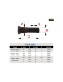 Pinnbult med splines QSP M14 x 1.5, 15mm