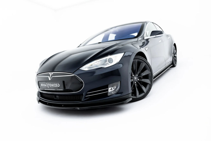 Tesla Model S Mk1 2012-2016 Frontläpp / Frontsplitter V.1 Maxton Design i gruppen Välj bilmodell / Tesla Motors / Tesla Model S 2012+ hos DDESIGN Scandinavia AB (TE-MODELS-1-FD1G)