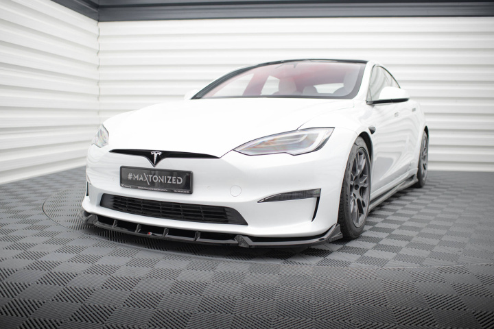 Tesla Model S Plaid Mk1 Facelift 2021+ Frontsplitter Maxton Design i gruppen Välj bilmodell / Tesla Motors / Tesla Model S 2012+ hos DDESIGN Scandinavia AB (TE-MODELS-1F2-PL-FD1G)