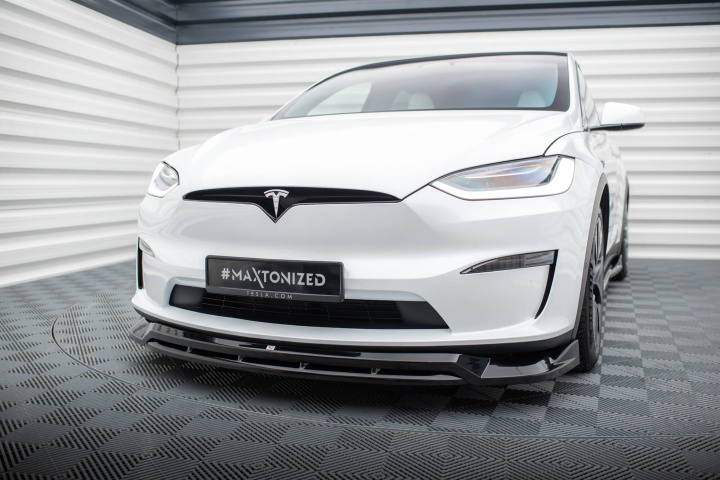Tesla Model X Mk1 Facelift 2021+ Frontsplitter V.1 Maxton Design i gruppen Välj bilmodell / Tesla Motors / Tesla Model X 2015+ hos DDESIGN Scandinavia AB (TE-MODELX-1F-FD1G-FD1RG)