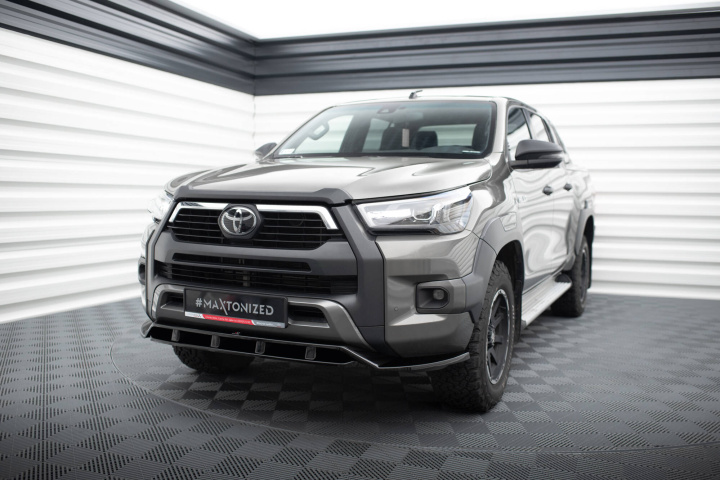 Toyota Hilux Invincible Mk8 Facelift 2020+ Frontläpp / Frontsplitter V.1 Maxton Design i gruppen Välj bilmodell / Toyota / Hilux hos DDESIGN Scandinavia AB (TO-HI-8-INV-FD1G-FD1RG)