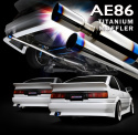 Toyota AE86 TYPE-S Avgassystem Full Titanium Expreme Ti TOMEI