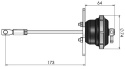 Mitsubishi EVO 10 Wastegate IWG75 Svart 24 PSI Turbosmart