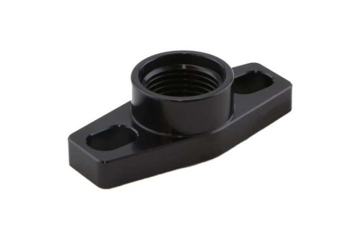 CNC-Fräst Turbo-Oljeretur adapter Med O-Ring I Silikon. 38-44mm Centrumavstånd För Avlånga Hål Universell Passform För Litet Turboformat. Turbosmart i gruppen Välj bilmodell hos DDESIGN Scandinavia AB (TS-0804-1010)