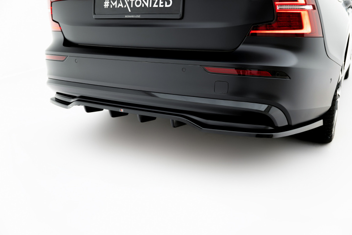 Volvo S60/V60 R-Design Mk3 2018+ Bakre Splitter (Med Splitters) Maxton Design i gruppen Välj bilmodell / Volvo / S60-V60 18+ hos DDESIGN Scandinavia AB (VO-S60-3F-RDESIGNRD1GRD2G)