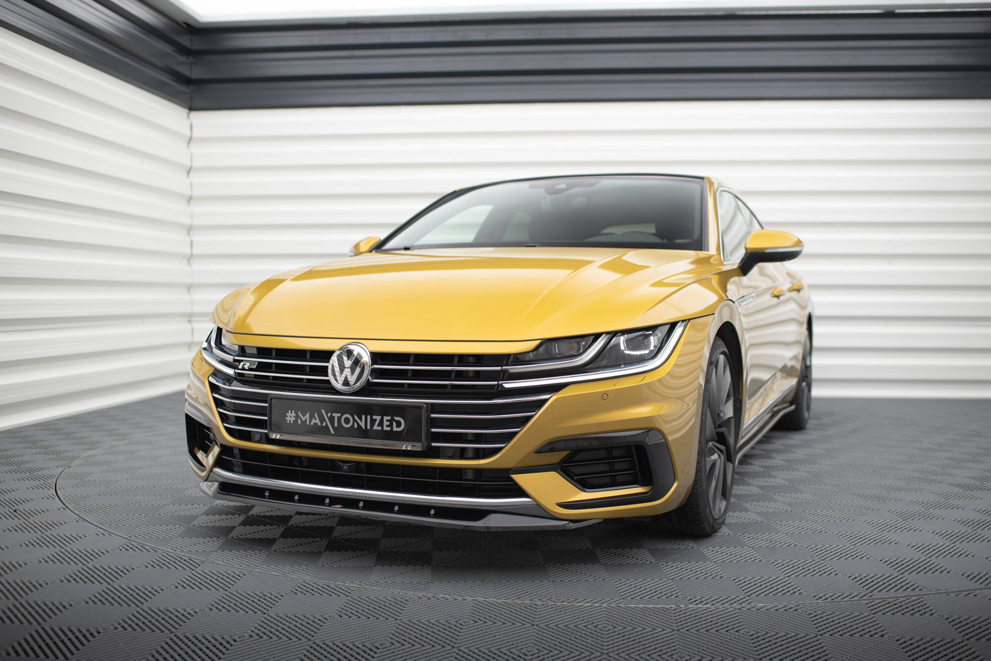 Vw Artion R Line VW Arteon R-Line 2017-2020 Frontsplitter V.2 Maxton Design | DDESIGN