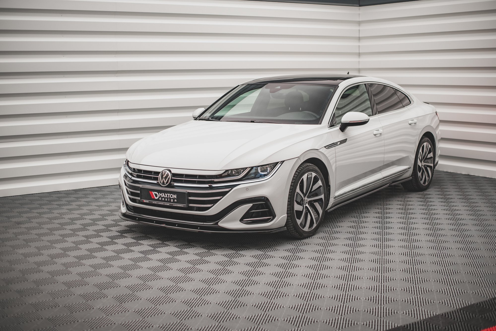 Vw Artion R Line VW Arteon R-Line Facelift 2020+ Frontsplitter V.2 Maxton Design | DDESIGN