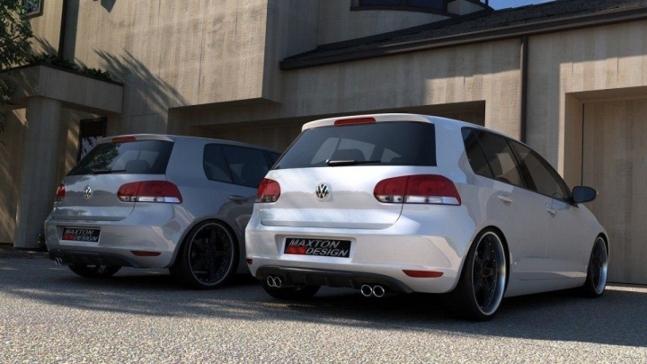 VW Golf MK6 (2 utblås) 2008-2012 Diffuser Maxton Design i gruppen Välj bilmodell / VW / Golf 6 08-12 / Styling / Bakspoiler hos DDESIGN Scandinavia AB (VW-GO-6-RS2G)