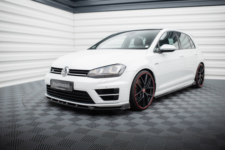 VW Golf 7 R 2012-2016 Frontsplitter V.5 + Splitters Maxton Design i gruppen Välj bilmodell / VW / Golf 7 R 12-19 / Styling / Front hos DDESIGN Scandinavia AB (VW-GO-7-R-FD5G-FSF1B)