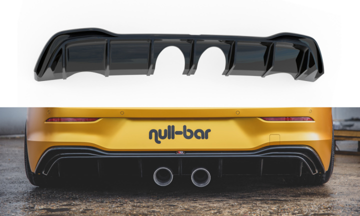 Volkswagen Golf Mk8 2019-2024 Bakre Diffuser (R32 LOOK) Med Avgas Maxton Design i gruppen Välj bilmodell / VW / Golf 8 Standard 19+ hos DDESIGN Scandinavia AB (VW-GO-8-RS1G_OO_EXH)