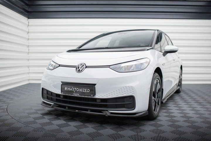 Volkswagen ID.3 Mk1 2019-2023 Frontsplitter V.2 Maxton Design i gruppen Välj bilmodell / VW / ID.3 2019-2023 hos DDESIGN Scandinavia AB (VW-ID3-1-FD2G)