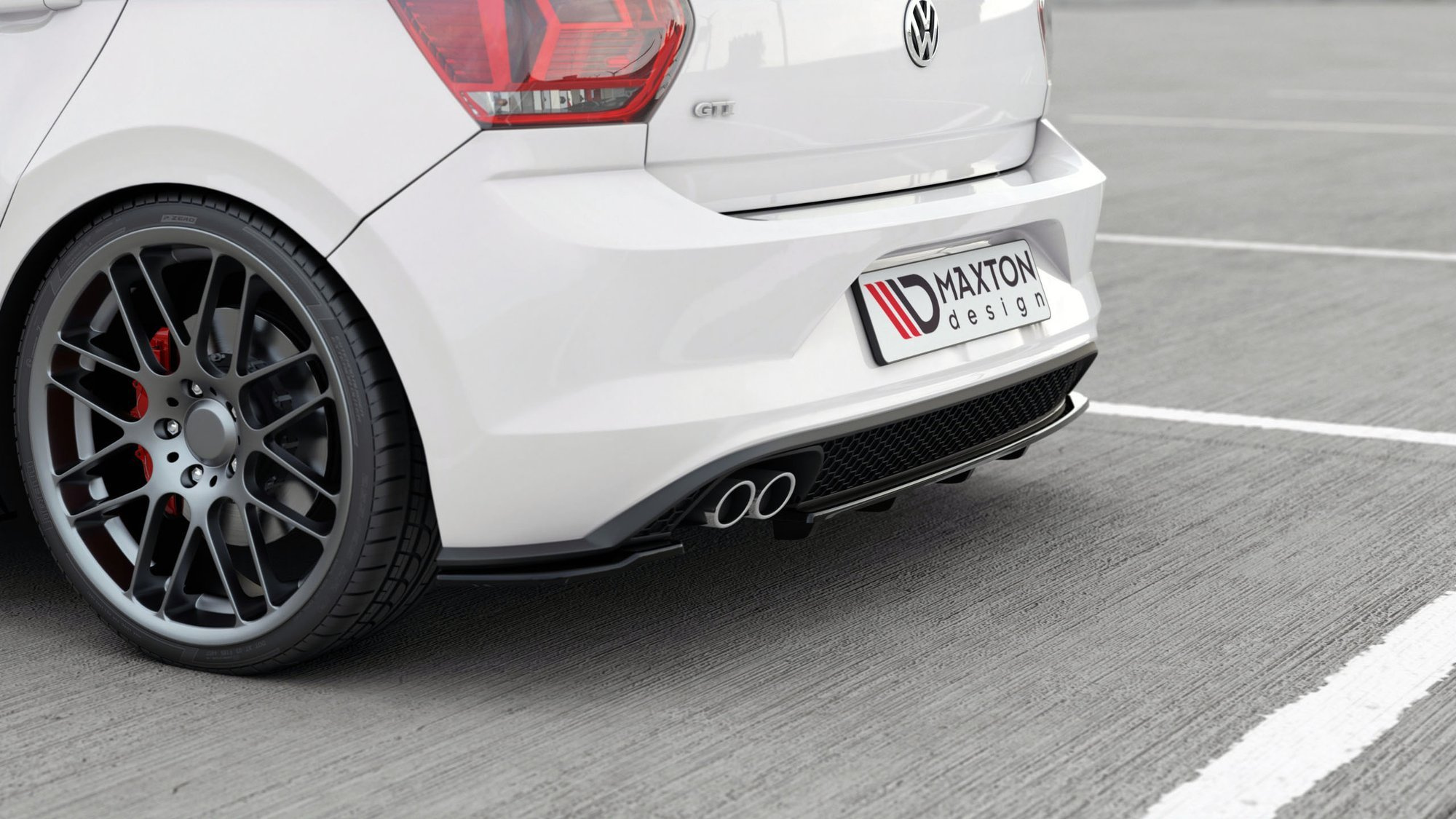 VW Polo GTI 2017+ Diffuser med Splitters V.1 Maxton Design | DDESIGN