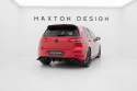 VW Golf 7 R Facelift 2016-2020 Street Pro Bakre Sidoextensions + Flaps Svart/Röd + Blanka Flaps Maxton Design