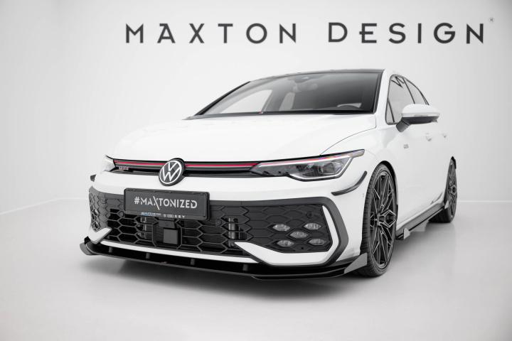 Volkswagen Golf GTI / GTE / R-Line Mk8 Facelift 2024+ Street Pro Frontsplitter / Frontläpp + Splitters Maxton Design i gruppen Välj bilmodell / VW / Golf 8 GTI 19+ hos DDESIGN Scandinavia AB (VWGO8FGTICNC-FD1BFSF1G)