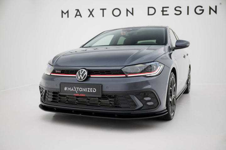 Volkswagen Polo GTI Mk6 Facelift 2021+ Street Pro Frontsplitter / Frontläpp Maxton Design i gruppen Välj bilmodell / VW / Polo 17+ / Styling hos DDESIGN Scandinavia AB (VWPO6FGTICNC-FD1B)