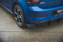 Volkswagen Polo GTI Mk6 2017-2021 Street Pro Bakre Diffuser + Flaps Svart/Röd + Blanka Flaps Maxton Design