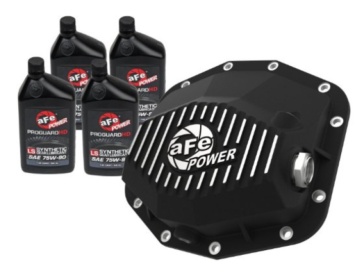 RAM 1500 TRX 2021-2023 V8-6.2L (sc) Bakre Diffkåpa PRO Series Med Olja aFe Power - Svart i gruppen Välj bilmodell / Dodge / Ram TRX 2021+ hos DDESIGN Scandinavia AB (afe46-71281B)