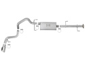 Toyota FJ Cruiser 2007-2018 V6-4.0L Cat-Back Sportavgassystem - Polerade Utblås aFe Power