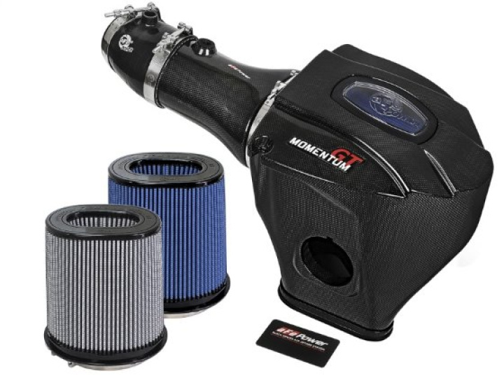 Dodge Challenger/Charger SRT Hellcat 2017-2023 V8-6.2L (sc) HEMI Momentum GT Kalluftsintag Luftfilterkit Med Dubbla Filter aFe Power - Kolfiber i gruppen Välj bilmodell / Dodge / Charger 06+ / Tuning / Luftfilter & Insug hos DDESIGN Scandinavia AB (afe52-72205-CF)