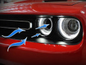 Dodge Challenger 2015-2023 V6-3.6L/V8-5.7L/6.4L/6.2L (sc) HEMI Luftstyrning aFe Power - Röd