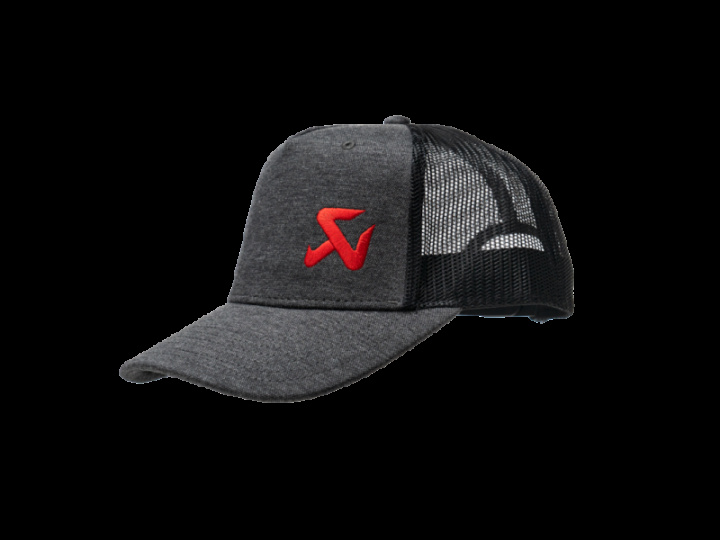 Akrapovic Logo Trucker Keps - Ash Grey / Svart Mesh i gruppen Välj bilmodell hos DDESIGN Scandinavia AB (akr802282)