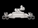 Akrapovic 16-17 BMW M2 F87 (Excl M2 Competition) Evolution Line Cat Back Avgassystem (Titanium) Med Kolfiberutblås