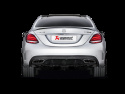 Akrapovic 15-17 AMG C63 Estate Evolution Line Cat Back Avgassystem (Titanium) Med Kolfiberutblås (Kräver Mellanrör / Midpipe)