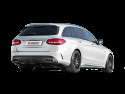 Akrapovic 15-17 AMG C63 Estate Evolution Line Cat Back Avgassystem (Titanium) Med Kolfiberutblås (Kräver Mellanrör / Midpipe)