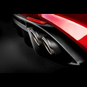Akrapovic 2018+ Alfa Romeo Giulia Quadrifoglio Slip-On Avgassystem (Titanium) Med Titanium/Kolfiber Tips