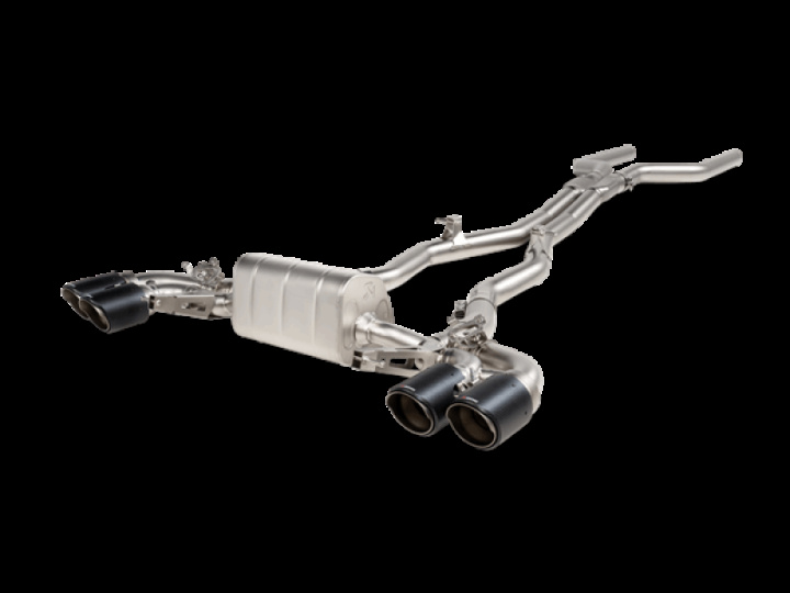 Akrapovic 2021 BMW M8/M8 Competition (F91/F92) Evolution Line Cat Back Avgassystem (Titanium) Med Kolfiberutblås i gruppen Välj bilmodell hos DDESIGN Scandinavia AB (akrS-BM-T-23)
