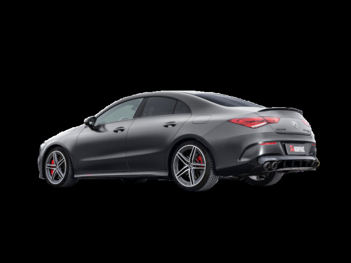 Akrapovic 2024+ Mercedes-AMG CLA 45 / CLA 45 S (C118/x118) Evo Line Cat Back Avgassystem (Titanium) Med Kolfiberutblås i gruppen Välj bilmodell hos DDESIGN Scandinavia AB (akrS-ME-T-6H)